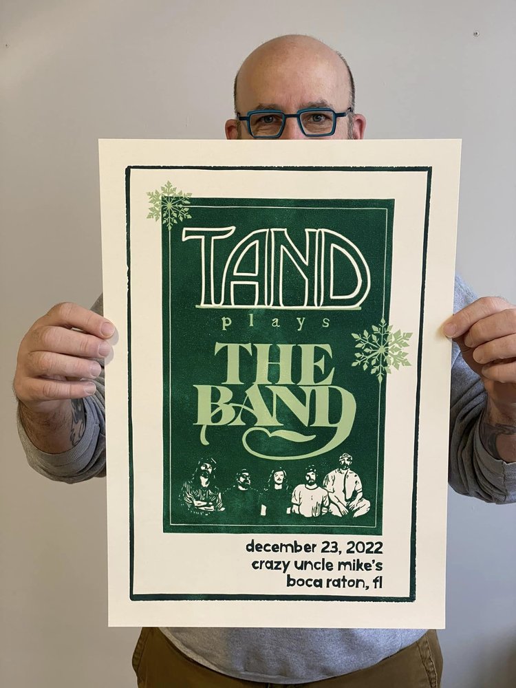 December 2022 Print by Gilfalo "Tand plays The Band"